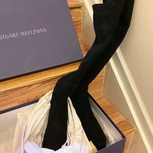 Stuart Weitzman Reserve Stretch Suede Over-The-Knee Boots